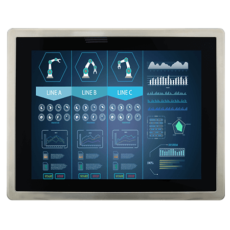 R15L600-65EX 15" IP65 Stainless ATEX Rugged Display