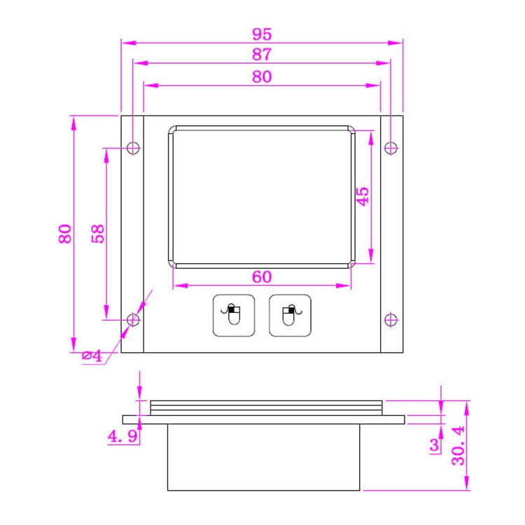 Rugged rtp-btn-mount stainless steel touchpad 3 Rugged rtp-btn-mount stainless steel touchpad - image 3