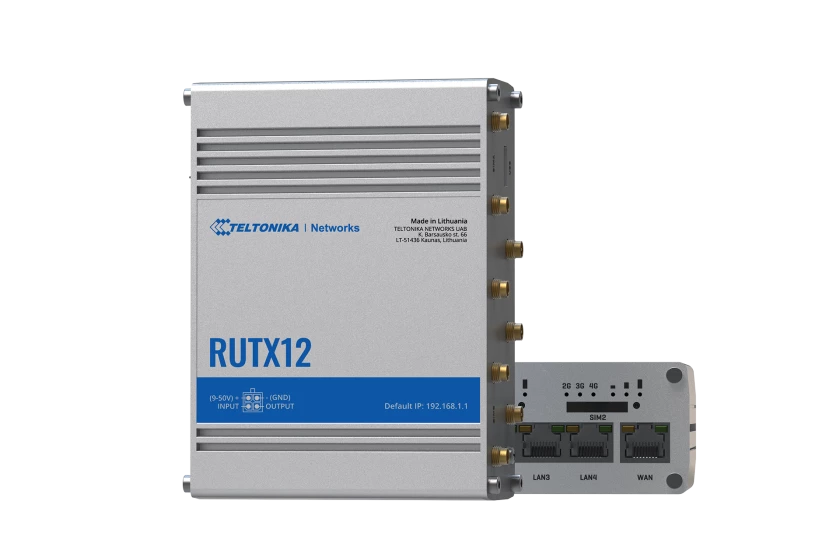 RUTX12 Teltonika Dual Lte Cat 6 Industrial Cellular Router