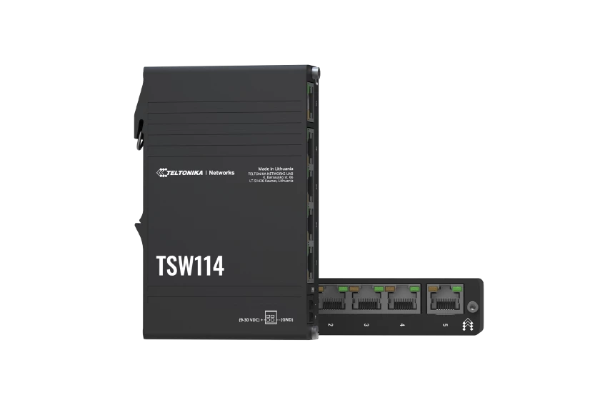 TSW114 Teltonika Gigabit DIN Rail Ethernet Switch